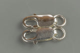 Sterling Silver Lobster Clasps, 925 Lobster Clasp 4 sizes, Straight Lobster Trigger Claw