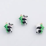 18K Gold PVD Pa charm enamel charm - Tarnish Resistant