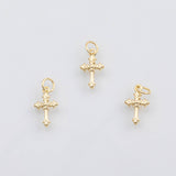 18K Gold PVD Cross charm - Tarnish Resistant