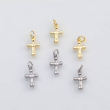 18K Gold pvd Cross charm - Tarnish Resistant