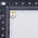 18K Gold PVD Enamel heart charm - Tarnish Resistant