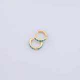 Gold pvd Plated earrings hoop huggie earring turquoise 14mm made in usa 1420 14/20 gold filled - 2pcs/1 pair