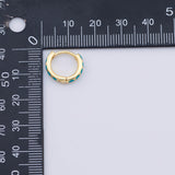 Gold PVD Plated earrings hoop huggie earring turquoise 14mm made in usa 1420 14/20 gold filled - 2pcs/1 pair