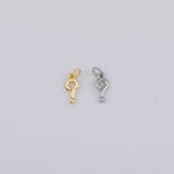 Question mark sign charm 5x11mm Gold PVD Plated Tarnish Resistant