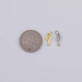 Question mark sign charm 5x11mm Gold PVD Plated Tarnish Resistant