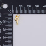 Question mark sign charm 5x11mm Gold PVD Plated Tarnish Resistant