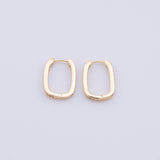 1 Pair Gold pvd Plated Tarnish Resistant Hoop Earrings