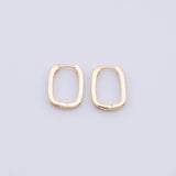 1 Pair Gold PVD Plated Tarnish Resistant Hoop Earrings