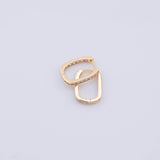 1 Pair Gold PVD Plated Tarnish Resistant Hoop Earrings