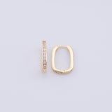 1 Pair Gold PVD Plated Tarnish Resistant Hoop Earrings
