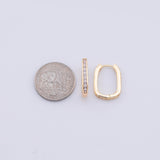1 Pair Gold PVD Plated Tarnish Resistant Hoop Earrings
