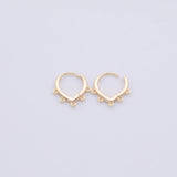 1 pair Gold Filled Hoop earrings Gold PVD Plated Tarnish Resistant