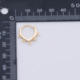 1 pair Gold Filled Hoop earrings Gold PVD Plated Tarnish Resistant