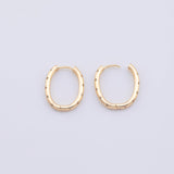 1 pair Hoop Earrings Gold PVD Plated Tarnish Resistant