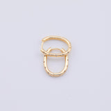 1 pair Hoop Earrings Gold PVD Plated Tarnish Resistant