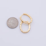 1 pair Hoop Earrings Gold PVD Plated Tarnish Resistant