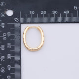 1 pair Hoop Earrings Gold PVD Plated Tarnish Resistant