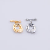 Plain Toggle Clasps 16x19mm Gold PVD Plated Tarnish Resistant