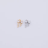 Bow charm 9x13mm charm Gold PVD Plated Tarnish Resistant
