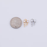 Bow charm 9x13mm charm Gold PVD Plated Tarnish Resistant
