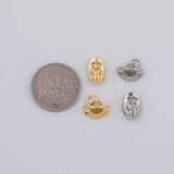 Cowboy hat charm 3d 6x12mm Gold PVD Plated Tarnish Resistant