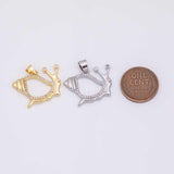 Snail charm Gold PVD Plated Tarnish Resistant