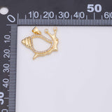 Snail charm Gold PVD Plated Tarnish Resistant