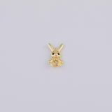 Rabbit Charm 9x15mm Gold PVD Plated Tarnish Resistant