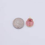 Heart Round Charm 15x18mm Charm Gold PVD Plated Tarnish Resistant