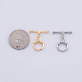 Plain Toggle Clasps 11mm Gold PVD Plated Tarnish Resistant