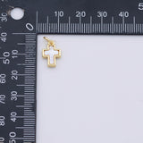 Gold PVD Plated Mother of Pearl Cross Charm tarnish resistant