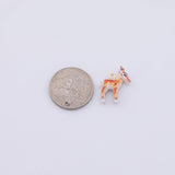Gold pvd Plated Gold Deer Charm tarnish resistant