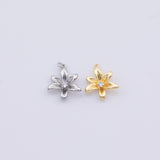 Silver Flower Pendant, Charm Bracelet Necklace for DIY Jewelry Making Supply