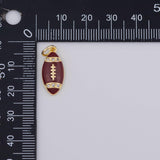 Gold PVD Plated Gold Football Charm tarnish resistant