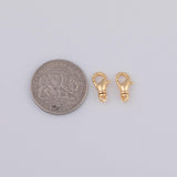 Gold PVD Plated Gold Fancy Lobster Clasp Charm tarnish resistant