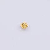 Gold pvd Plated Gold Flower Charm tarnish resistant