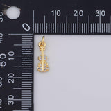 Gold PVD Plated Gold Guitar Charm tarnish resistant