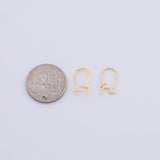 4pc Kidney earring hooks Gold PVD Plated Gold tarnish resistant