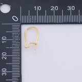 4pc Kidney earring hooks Gold PVD Plated Gold tarnish resistant