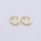 1 Pair Gold PVD Plated Hoop Earrings tarnish resistant