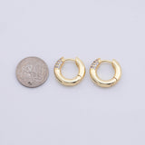 1 Pair Gold PVD Plated Hoop Earrings tarnish resistant