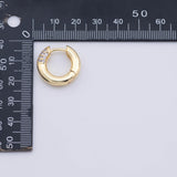 1 Pair Gold PVD Plated Hoop Earrings tarnish resistant