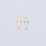 Gold PVD Plated Cross Connector charms tarnish resistant