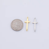 Gold PVD Plated Cross Connector charms tarnish resistant