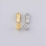 Coffee Cup to go Charm 18k Gold PVD Ion Plated Charms Tarnish Resistant