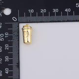 Coffee Cup to go Charm 18k Gold PVD Ion Plated Charms Tarnish Resistant