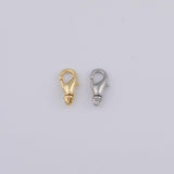 Gold PVD Plated swivel lobster clasp 6x12mm necklace pendant minimalist charms cz pave