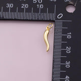 Italian Chili Pepper charm 18k Gold Filled charm bar charms for bracelets and necklaces minimalist cz pave silver for jewelry making diy