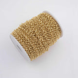 18k Gold Filled Rolo chain 4mm Unfinished Chain by the yard