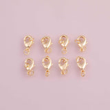 Lobster clasp 10mm 12mm 15mm 18k Gold Filled charm bar charms for bracelets and necklaces minimalist cz pave silver for jewelry making diy